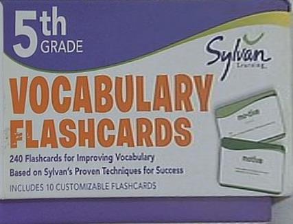 5th Grade Vocabulary Flashcards: 240 Flashcards for Improving Vocabulary Based on Sylvan's Proven Techniques for Success  Sylvan Language Arts Flashcards