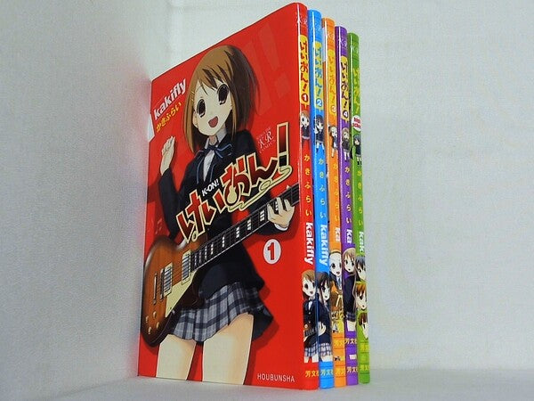 けいおん！ かきふらい 芳文社 １巻-４巻,ハイスクール。一部の巻に帯付属。