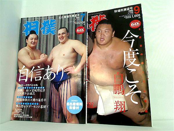 相撲 ベースボール・マガジン社 2006年号 ７月号,９月号。付録欠品。
