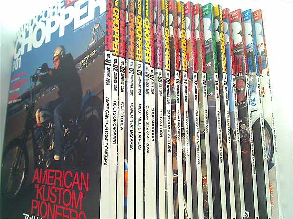HARDCORE CHOPPER ハードコア・チョッパー・マガジン vol.１-vol.１８,vol..２０。 本セット HARDCORE CHOPPER ハードコア・チョッパー・マガジン vol.1
