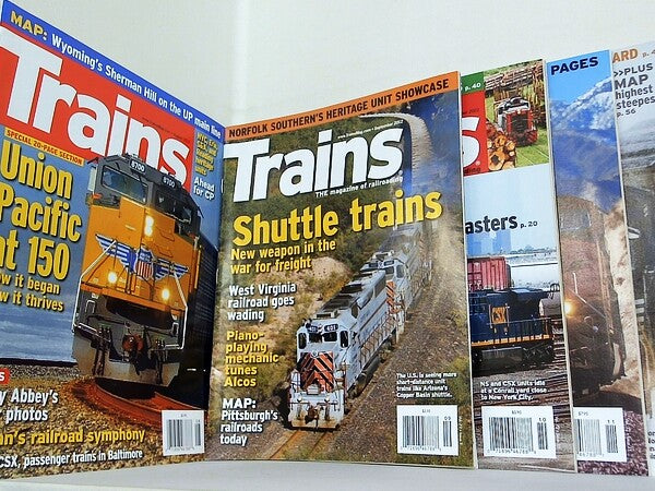 Trains The magazine of railroading 2012年号 ８月号-１２月号。