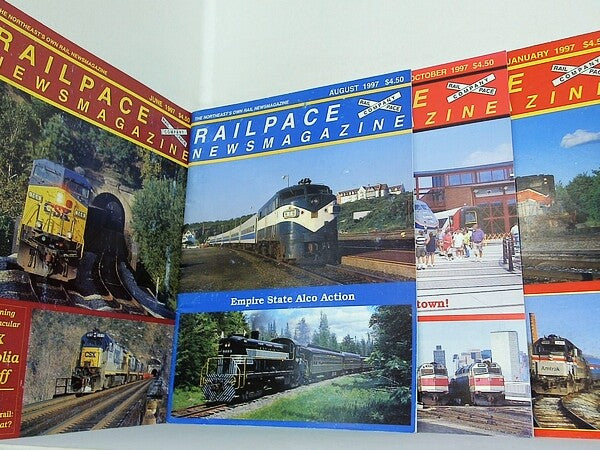 RAILPACE NEWS MAGAZINE 1997年号 １月号,６月号,８月号,１０月号。