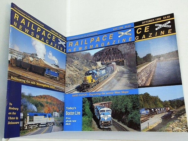 RAILPACE NEWS MAGAZINE 1998年号 ２月号,５月号,１０月号。