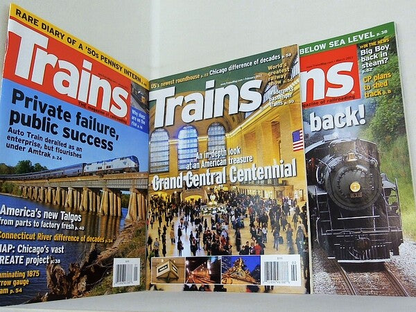 Trains The magazine of railroading 2013年号 １月号-３月号。