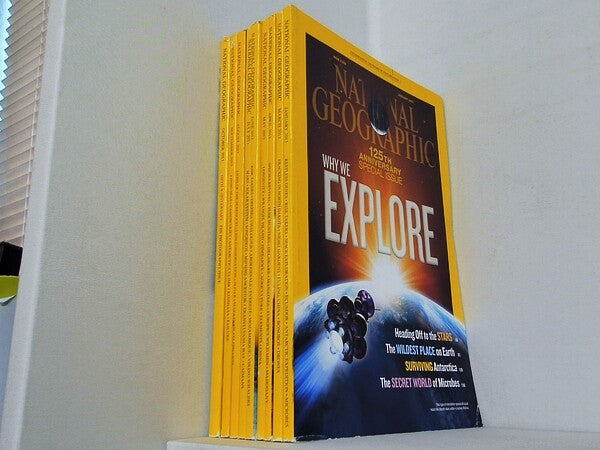 NATIONAL GEOGRAPHIC ナショナルジオグラフィック 2013年号 １月号,３月号-１０月号。
