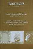 図録・カタログ BONHAMS CHELSEA British ＆ Continental Oil Paintings Carved ＆ Composition Frames ＆ Artists' Materials november 2000