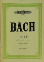 BACH SUITE h-moll Bminor si mincur Flöte und Klavier ペータース版