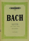 BACH SUITE h-moll Bminor si mincur Flöte und Klavier ペータース版