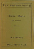 楽譜・スコア J.F.C Flute Music Series 33 Three Duets for two Flutes Op.75 4-6 W.A. Mozart モーツァルトフルート二重奏曲