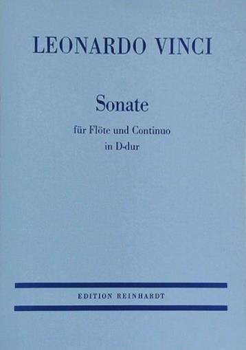 楽譜・スコア LEONARDO VINCI Sonate fur Flote und Continuo in D-dur EDITION REINHARDT L.ヴィンチ フルート・ソナタ