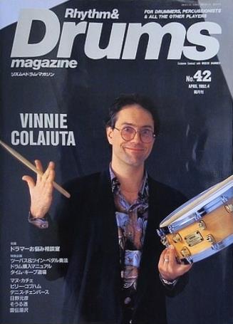 リズム＆ドラム・マガジン No.42 1992年 4月号 Vinnie Colaiuta ヴィニー コライウタ 佐橋 佳幸