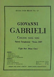 楽譜・スコア MUSIC FOR BRASS No.53 GIOBANNI GABRIELI Canzon noni toni eight-part Brass Choir ガブリエリ 第9旋法による8声のカンツォン