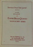 楽譜・スコア Empire Brass Quintet Manuscript Series 金管五重奏 エンパイア・ブラス・クインテット