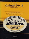 楽譜・スコア 5重奏曲 第3番 金管5重奏  Brass Quintet No. 3  Brass Quintet  ヴィクトル・エワルド Victor Ewald G. Schirmer