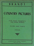 楽譜・スコア 田園の絵 Country Pictures FOR FOUR TRUMPETS OR FOUR HORNS International Music Company ヴァシリー・ブラント カントリー・ピクチャーズ