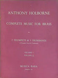 楽譜・スコア 金管のための音楽 Complete Music for Brass 金管五重奏 Antony Holborne Musica Rara アントニー・ホルボーン
