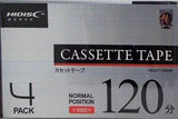 HIDISC NORMAL POSITION カセットテープ 120分 4本セット HDAT120N4P
