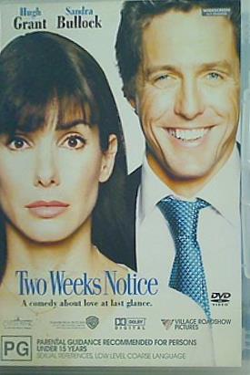 トゥー・ウィークス・ノーティス Two Weeks Notice Sandra Bullock Hugh Grant