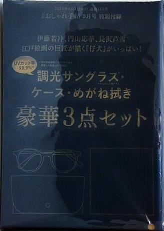 調光サングラス・ケース・めがね拭き 豪華3点セット 大人のおしゃれ手帖 2025年 8月号 特別付録