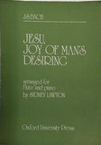 Jesu  Joy of Man's Desiring arranged for flute and piano by Sidney Lawton