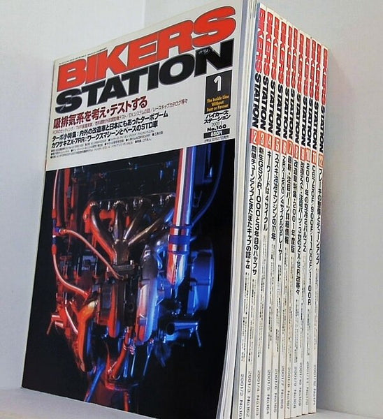 バイカーズステーション 2001年号 １月号-１２月号。No.160-No.171。