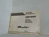 SUZUKIパーツカタログ スズキBANDIT250 GSF250 GSF250N 1991年5月