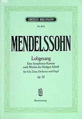 楽譜・スコア mendelssohn lobgesang op.52 Nr.8676 交響曲第2番 メンデルスゾーン