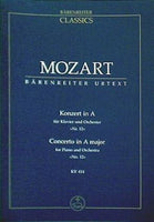 Mozart Piano Concerto No 12 in A K414 Barenreiter uptext