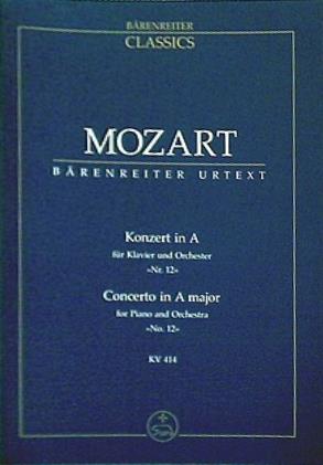 Mozart Piano Concerto No 12 in A K414 Barenreiter uptext