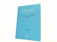 楽譜・スコア mozart litaniae de venerabili altaris sacramento kv 125 聖体の秘蹟のためのリタニア KV 125 変ロ長調 ベーレンライター版