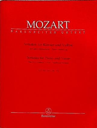 楽譜・スコア MOZART BARENREITER URTEXT Sonatas for Piano and Violin The Mannheim・Paris・Salzburg Sonatas KV 301-306 296 378 ベーレンライター原典版