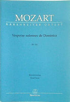 楽譜・スコア mozart vesperae solennes de dominica kv 321 モーツァルト 主日のための晩課 ハ長調 ベーレンライター版