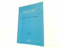 楽譜・スコア mozart vesperae solennes de dominica kv 321 モーツァルト 主日のための晩課 ハ長調 ベーレンライター版