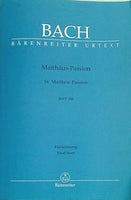 楽譜・スコア Bach St. Matthew Passion BWV 244 ベーレンライター版 マタイ受難曲