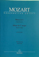 楽譜・スコア MOZART Missa in C Spatzenmesse Missa in C major Sparrow Mass 雀ミサ モーツァルト