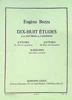 楽譜・スコア Eugène Bozza DIX-HUIT ÉTUDES pour HAUTBOIS ou SAXOPHONE オーボエとサックスのための18曲