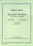 楽譜・スコア Eugène Bozza DIX-HUIT ÉTUDES pour HAUTBOIS ou SAXOPHONE オーボエとサックスのための18曲
