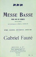 楽譜・スコア messe basse gabriel faure he.23304 フォーレ 小ミサ曲
