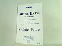 楽譜・スコア messe basse gabriel faure he.23304 フォーレ 小ミサ曲