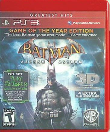 バットマン アーカム・ナイト PS3 Batman: Arkham Asylum  Game of the Year Edition  Playstation 3 