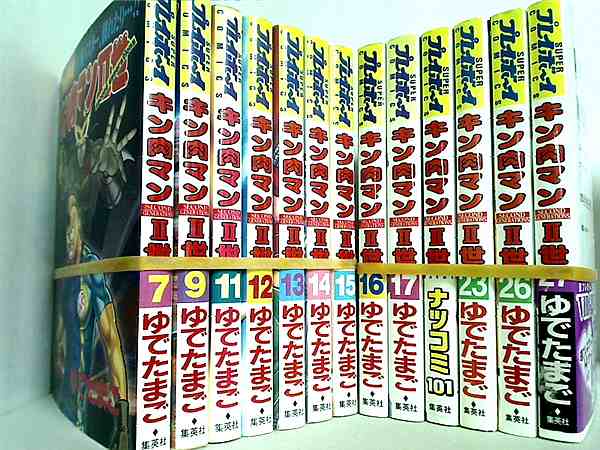 キン肉マンII世 SUPERプレイボーイCOMICS ゆでたまご ７巻,９巻,１１巻-１７巻,２２巻-２３巻,２６巻,２７巻。一部の巻に帯付属。