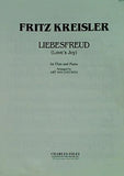 楽譜・スコア FRITZ KREISLER LIEBESFREUD Love`s Joy  for Flute and Piano Arranged by ARY VAN LEEUWEN