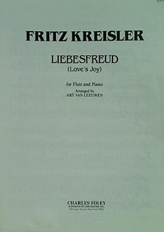 楽譜・スコア FRITZ KREISLER LIEBESFREUD Love`s Joy  for Flute and Piano Arranged by ARY VAN LEEUWEN