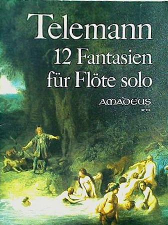 楽譜・スコア Telemann 12 Fantasien fur Flote solo