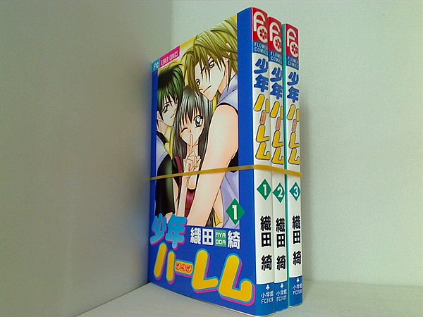 少年ハーレム フラワーコミックス 織田 綺 １巻-３巻。