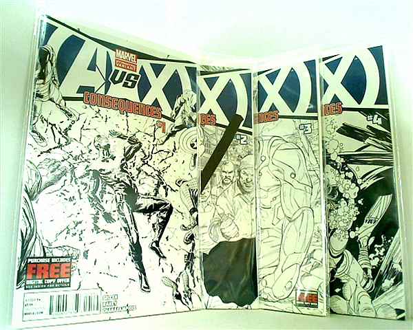 アメコミ A vs X consequences MARVEL 管理コード 21786_101 。１巻-４巻。