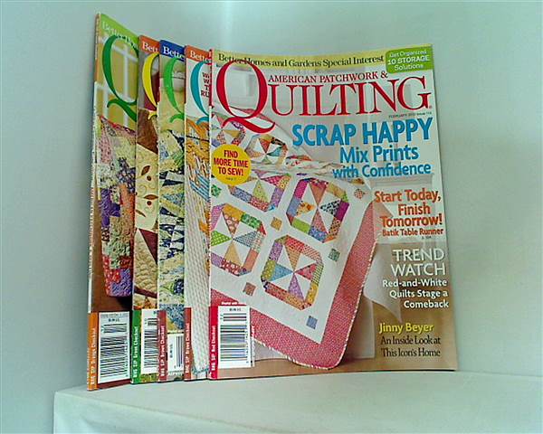 アメリカン パッチワーク ＆ キルティング Quilting Changes Everything   American Patchwork ＆ Quilting 2012年号 管理コード 22330_351 。２月号,６月号,８月号,１０月号,１２月号。