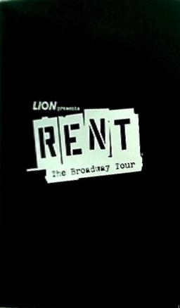 パンフレット RENT LION presents RENT The Broadway Tour アダム・パスカル
