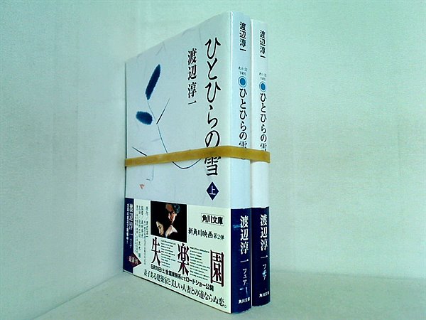 ひとひらの雪 角川文庫 渡辺 淳一 上下巻。帯付属。