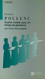楽譜・スコア Francis POULENC Quatre motets pour un temps de penitence フランシス・プーランク